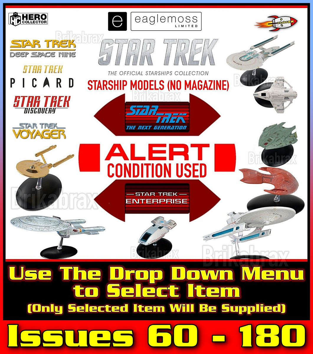 Eaglemoss The Star Trek Starship Collection: Issues 60 -180 Model Only ...