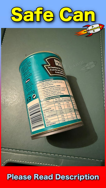 Secret Heinz Baked Bean Tin Can Safe Metal Money Cash Security Hidden Stash Key