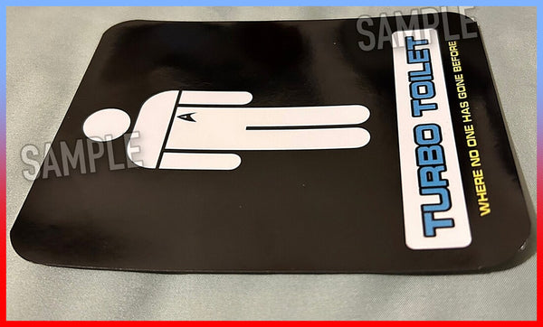 Novelty Replica Star Trek TNG Joke Turbo Toilet A6 Size Magnetic Sign (Can Be Used as a Door Sign - Hooks Not Supplied) Made From Plastics