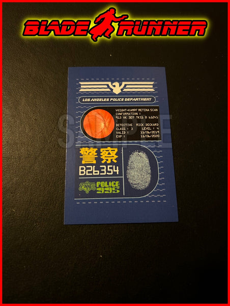 Replica Inspired Prop & Cosplay Blade Runner ID Card Prop Set Includes: Deckard ID, Gaff ID, Plus WorldCard Prop (All Made From Card)