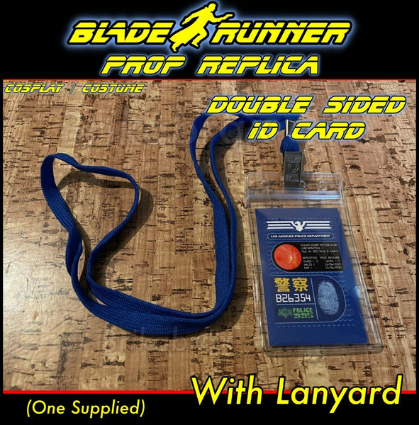Prop Replica Blade Runner Double Sided ID Card Rick Deckard With Lanyard Cosplay