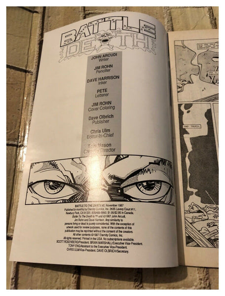 Eternity Comics: Battle to the Death Number 2 (Nov 1987)