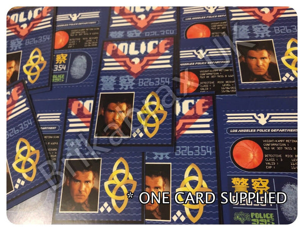 Prop Replica Blade Runner ID Card Rick Deckard Costume / Cosplay - Double Sided