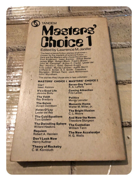 Masters Choice 1 Edited by Lawrence M. Janifer (Paperback 1969)