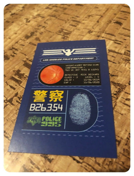 Prop Replica Blade Runner Double Sided ID Card Rick Deckard With Lanyard Cosplay