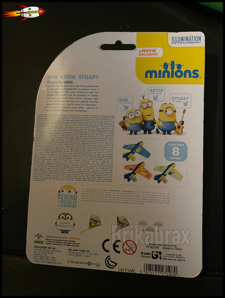 Minions: Bob, Kevin or Stuart Foam Plane (Design Sent At Random) New