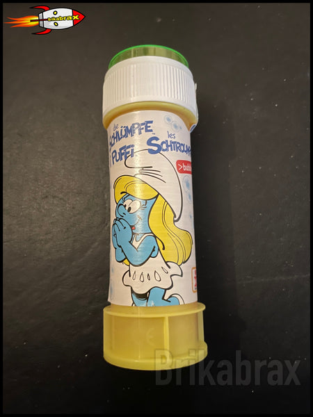 Smurf Bubbles Comes With Mini Puzzle in Cap - Bubble Blowing Tubes - New