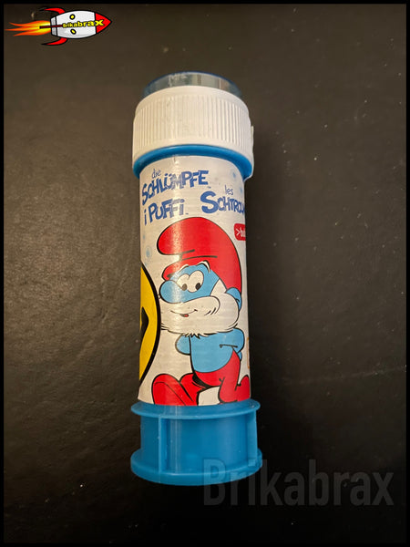 Smurf Bubbles Comes With Mini Puzzle in Cap - Bubble Blowing Tubes - New