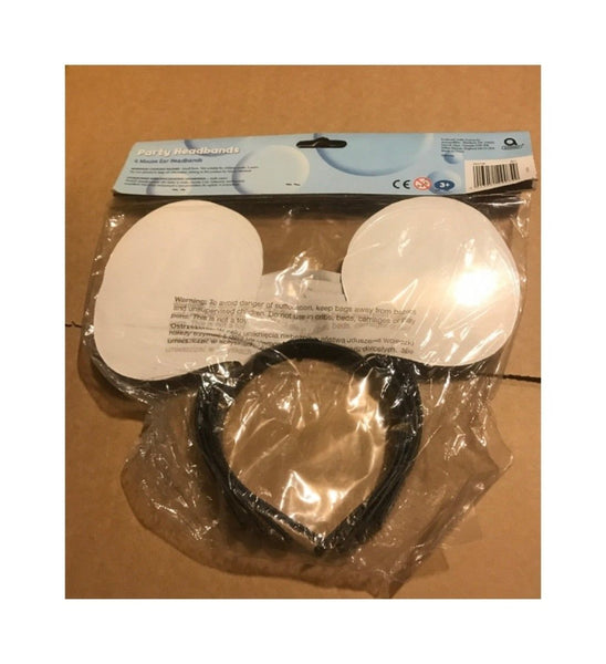 Mickey Mouse Ears Party Ears Headbands Pack Of 4 - New Sealed