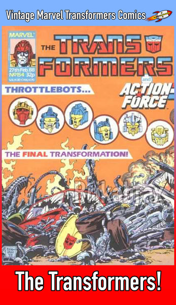 Vintage Marvel Transformers UK Comics Issue Numbers 151 to 200 (Used) Select Comic - One Supplied