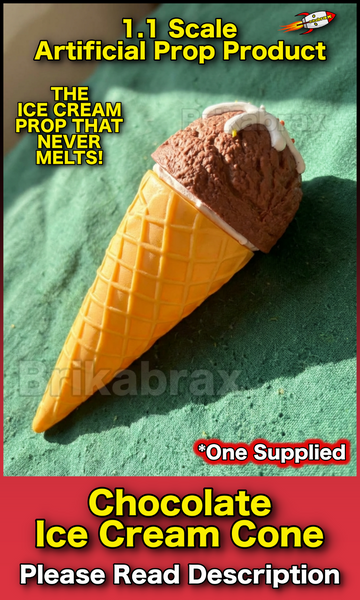 1 Piece Artificial Chocolate Ice Cream Cone Realistic Simulation Shop Photo Prop