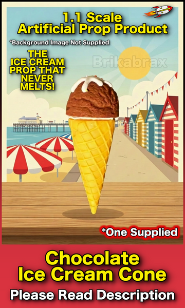 1 Piece Artificial Chocolate Ice Cream Cone Realistic Simulation Shop Photo Prop