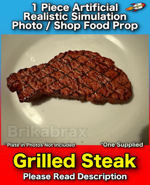 1 Piece Artificial Grilled Steak Realistic Simulation Food Photo Prop - New #C
