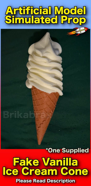 1 Piece Artificial Ice Cream Cone Realistic Simulation Food Photo Shop Prop New