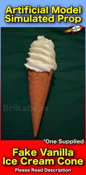 1 Piece Artificial Ice Cream Cone Realistic Simulation Food Photo Shop Prop New
