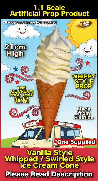 1 Piece Artificial Ice Cream Cone Realistic Simulation Food Photo Shop Prop New
