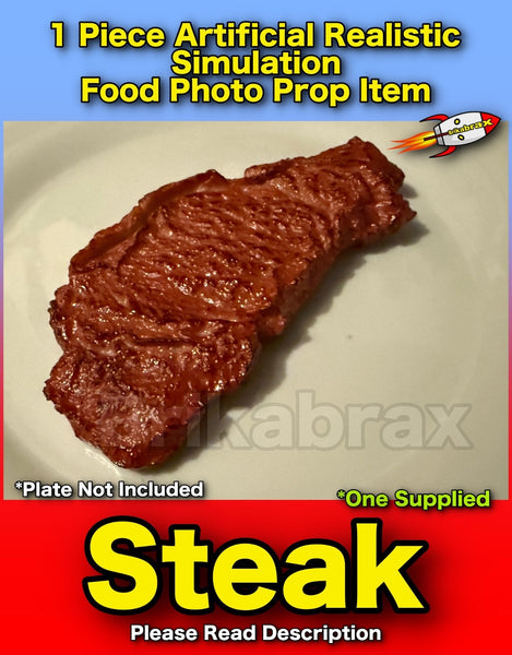 1 Piece Artificial Steak Realistic Simulation Food Photo Prop Item New #B