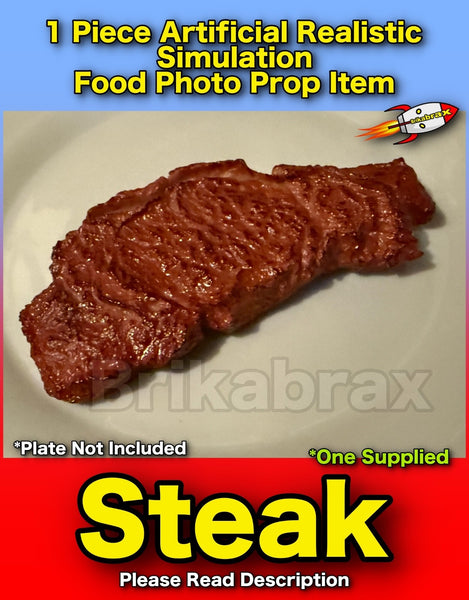 1 Piece Artificial Steak Realistic Simulation Food Photo Prop Item New #B