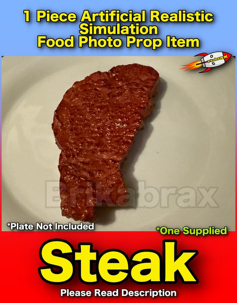 1 Piece Artificial Steak Realistic Simulation Food Photo Prop Item New #B