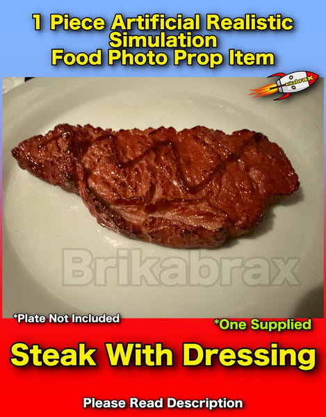 1 Piece Artificial Steak Realistic Simulation Food Photo Prop Set New #A