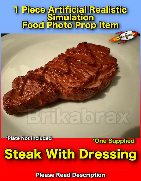 1 Piece Artificial Steak Realistic Simulation Food Photo Prop Set New #A