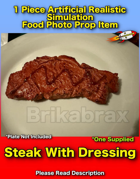 1 Piece Artificial Steak Realistic Simulation Food Photo Prop Set New #A