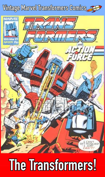 Vintage Marvel Transformers UK Comics Issue Numbers 201 t0 349 + Specials (Used) Select Comic - One Supplied