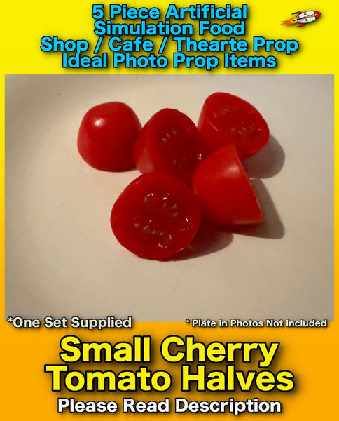 5 Piece Artificial Cherry Tomato Halves Realistic Simulation Food Education Prop
