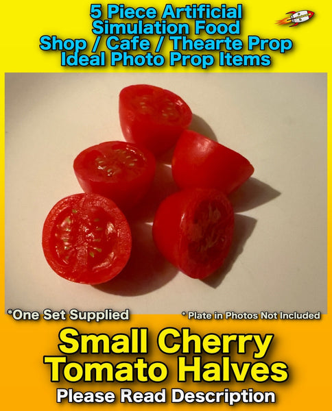 5 Piece Artificial Cherry Tomato Halves Realistic Simulation Food Education Prop