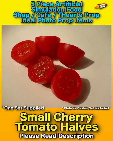 5 Piece Artificial Cherry Tomato Halves Realistic Simulation Food Education Prop