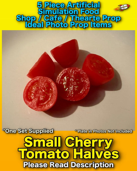 5 Piece Artificial Cherry Tomato Halves Realistic Simulation Food Education Prop