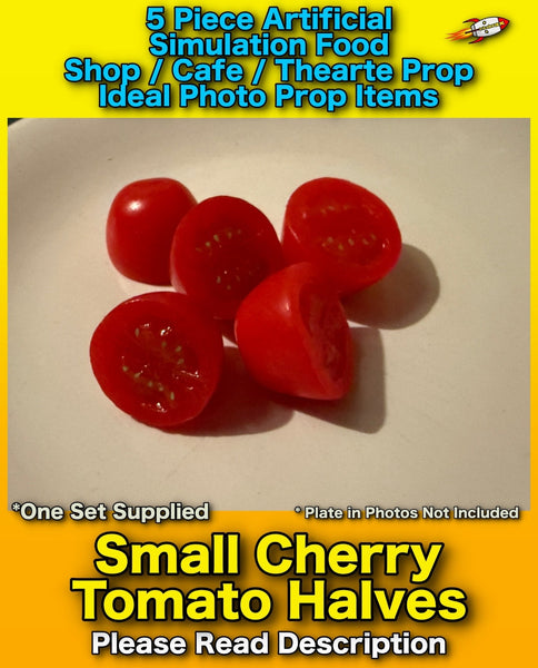 5 Piece Artificial Cherry Tomato Halves Realistic Simulation Food Education Prop