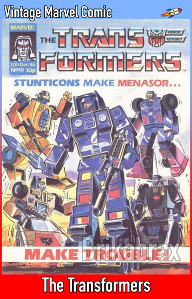 Vintage Marvel Transformers UK Comics Issue Numbers 1 to 100 (Used) Select Comic - One Supplied