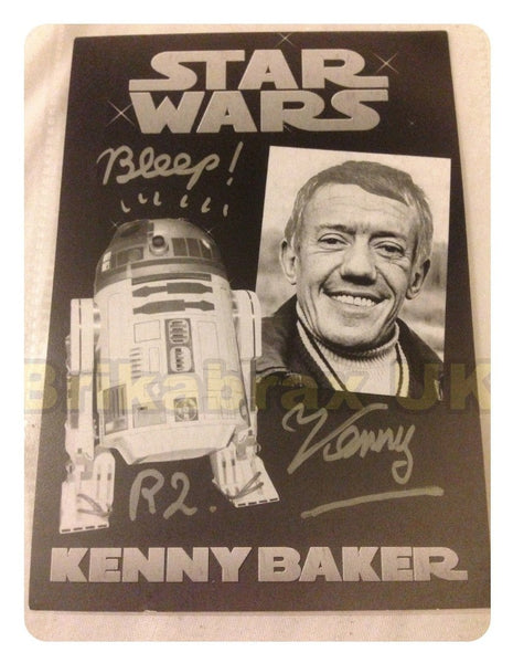 Actor Kenny Baker (Star Wars R2D2) : Genuine Autographed Photo Postcard - 6x4"