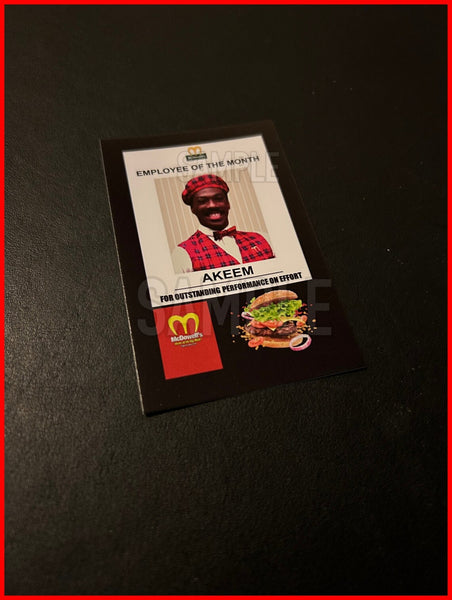 Coming to America Novelty Prop Set: McDowell's Burger Card Flier & Mini Cards Set (From 33 Pop Con 15)