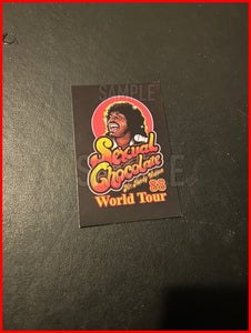 Coming to America Novelty Sexual Chocolate (Mr Randy Watson) World Tour 88 Mini Card (Business Card) Single Sided Picture Card.