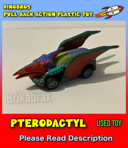 Dinobros Pterodactyl Dinosaur Pull Back Action Plastic Toy Car (USED)