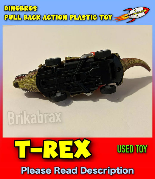 Dinobros T REX Dinosaur Pull Back Action Plastic Toy Car (USED TOY)