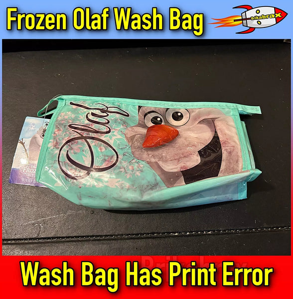 Frozen Olaf Wash Bag (Item Has Print Error on One Side) New Tagged
