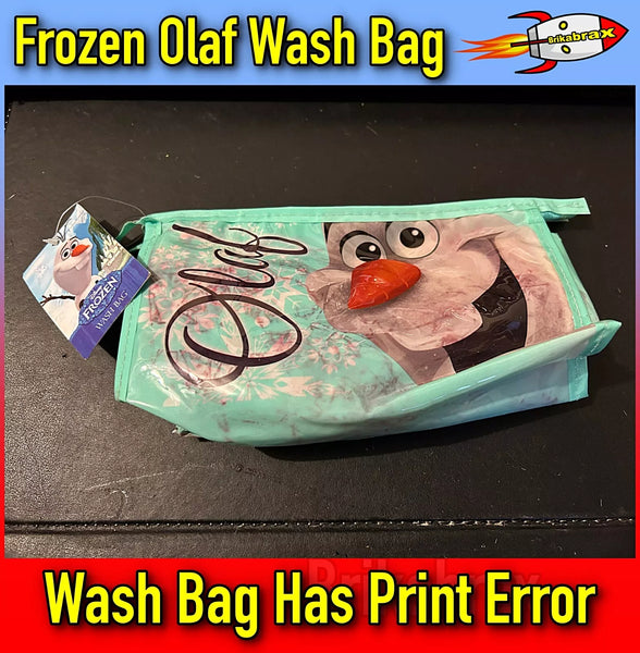 Frozen Olaf Wash Bag (Item Has Print Error on One Side) New Tagged