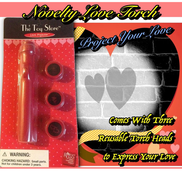 Valentines Novelty Love Torch - Project Your Love With Heart Shaped Torch - New Sealed