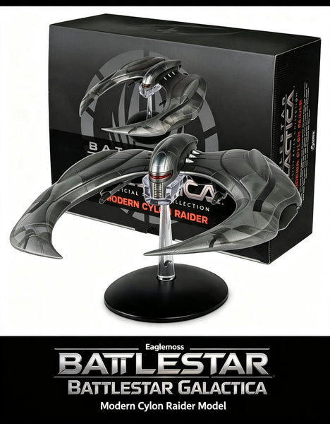 Modern Cylon Raider (2004 Series) Model Diecast Ship (Eaglemoss / Battlestar Galactica) New Boxed