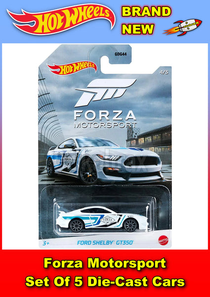 Hot Wheels Forza Motorsport Set Of 5 Die-Cast Cars - Toy Bundle