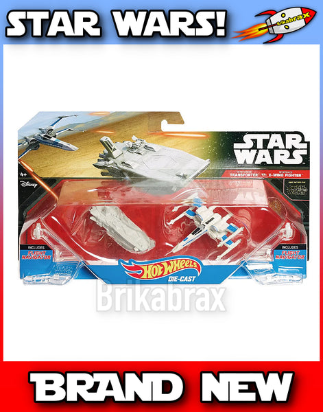 Hot Wheels Star Wars Transporter VS X-Wing Fighter Includes Flight Navigator New