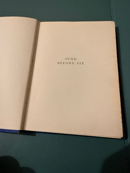 Sung Before Six by Oliver Linden Circa 1950s Ex-Library Book - Hardback