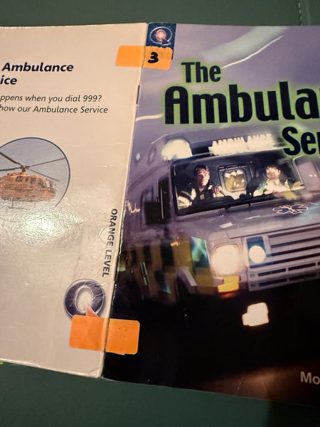 Monica Hughes : The Ambulance Service A Rigby Book - Early Reading Ex-Library Paperback Book Published 2005