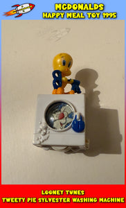 LOONEY TUNES Tweety Pie Sylvester Washing Machine McDonald's 1995 (USED)
