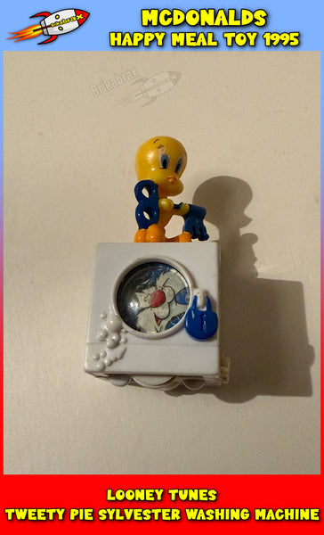 LOONEY TUNES Tweety Pie Sylvester Washing Machine McDonald's 1995 (USED)