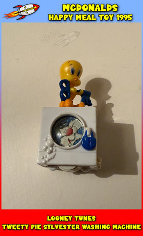 LOONEY TUNES Tweety Pie Sylvester Washing Machine McDonald's 1995 (USED)