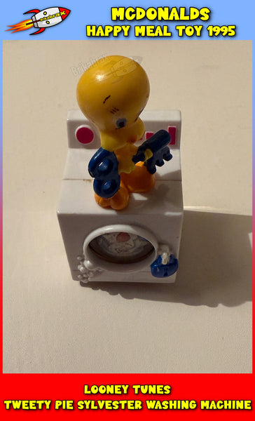 LOONEY TUNES Tweety Pie Sylvester Washing Machine McDonald's 1995 (USED)